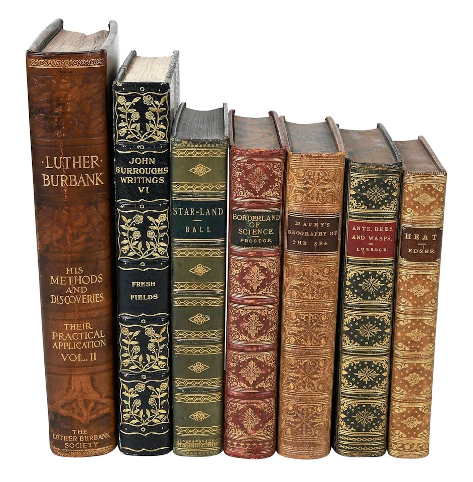 22 leatherbound volumes by Tiffany & Co.