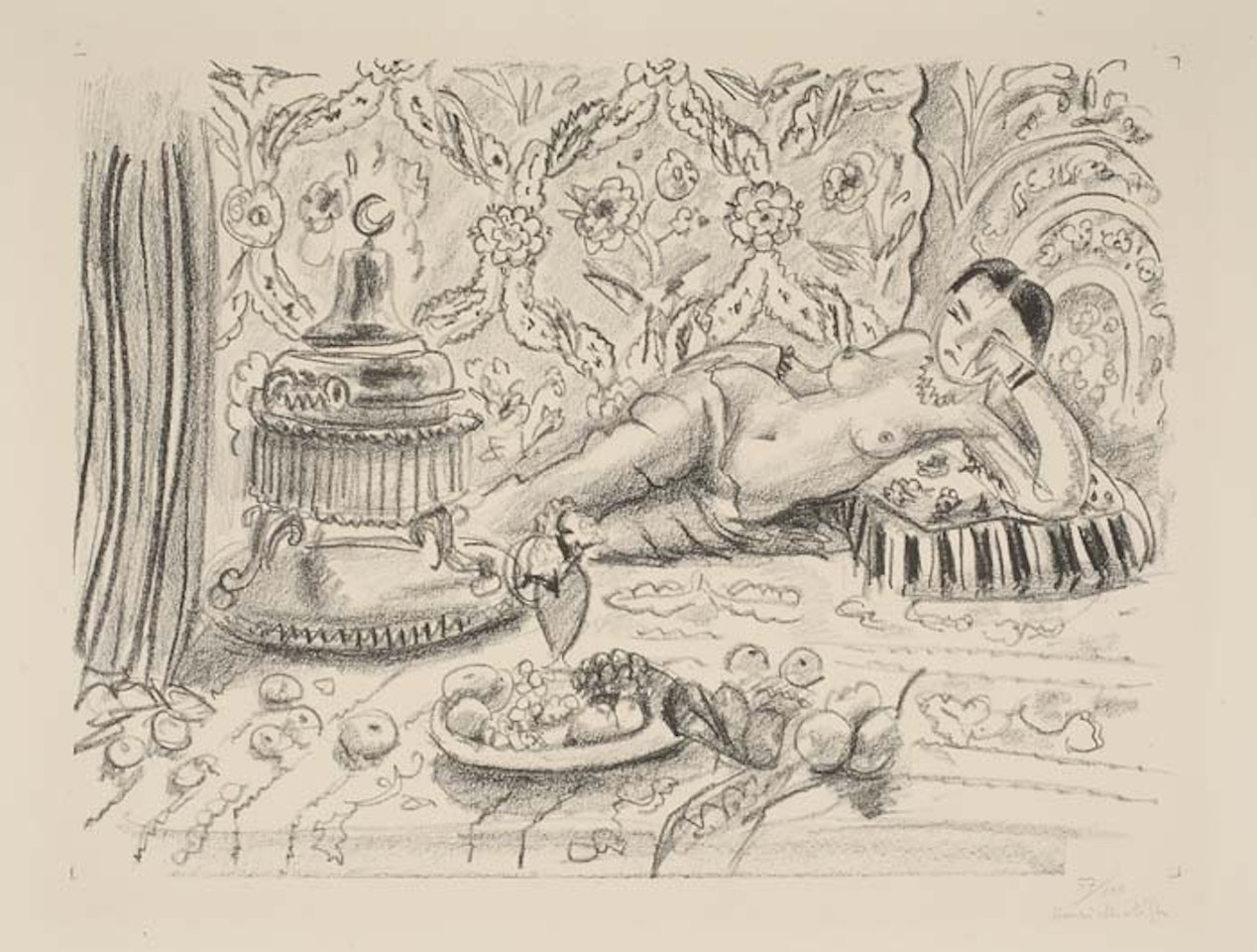 Odalisque, brasero et coup de fruits by Henri Matisse