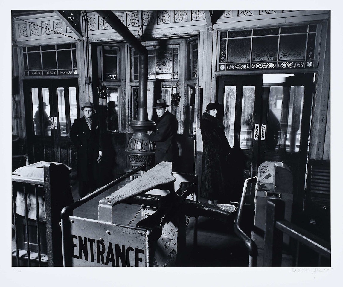 El Station Interior by Berenice Abbott
