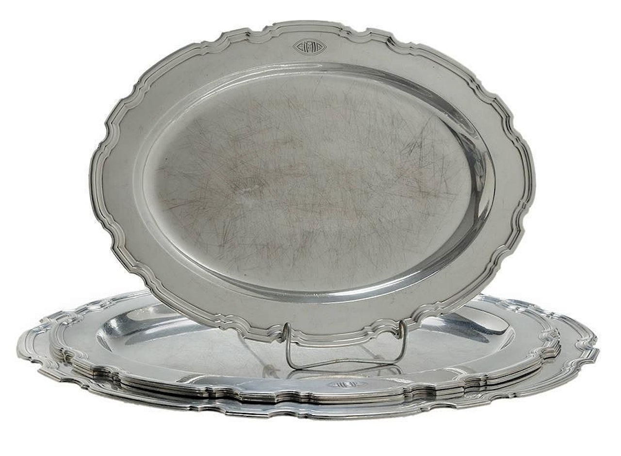 Four Tiffany Sterling Platters by Tiffany & Co.