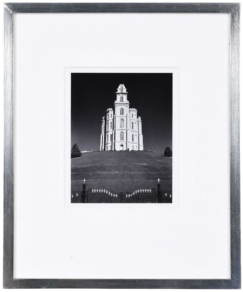 Mormon Temple, Manti, Utah, (from Portfolio 1:Twelve Photographic prints by Ansel Adams) by Ansel Adams