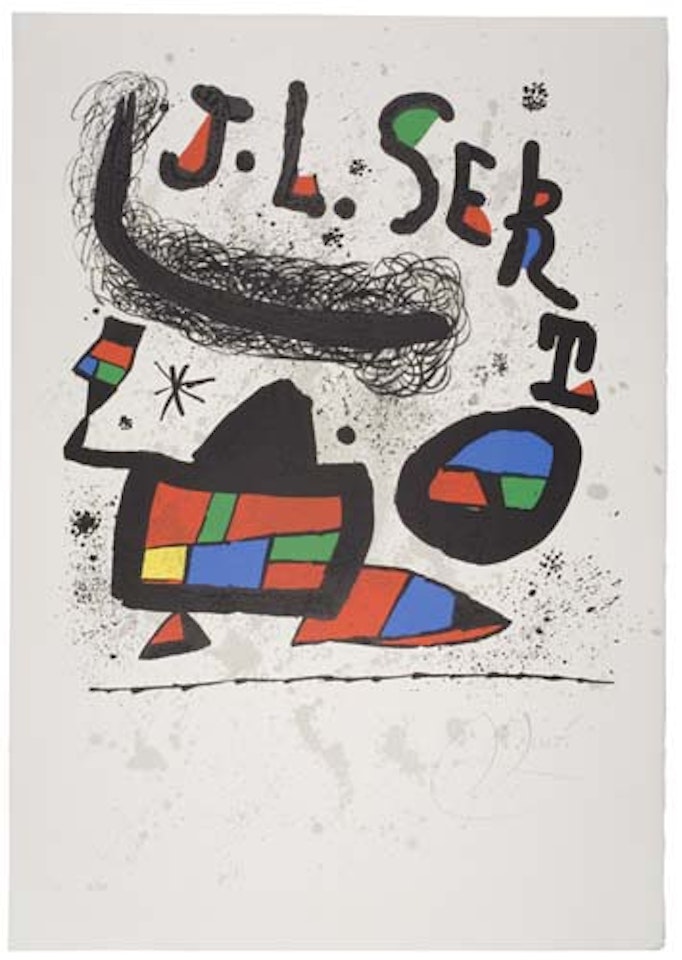 Poster for the Exhibition J. L. Sert by Joan Miró