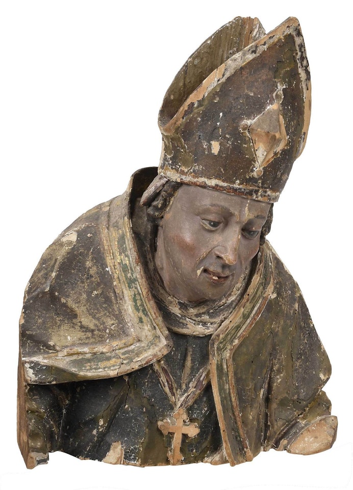 Devotional Bust of a Bishop by Italian School