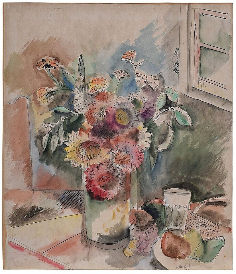 Nature Mortes (Still Life with Sunflowers and Pears) by Jean Dufy