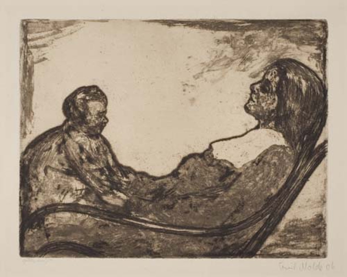 Im Schaukelstuhl by Emil Nolde