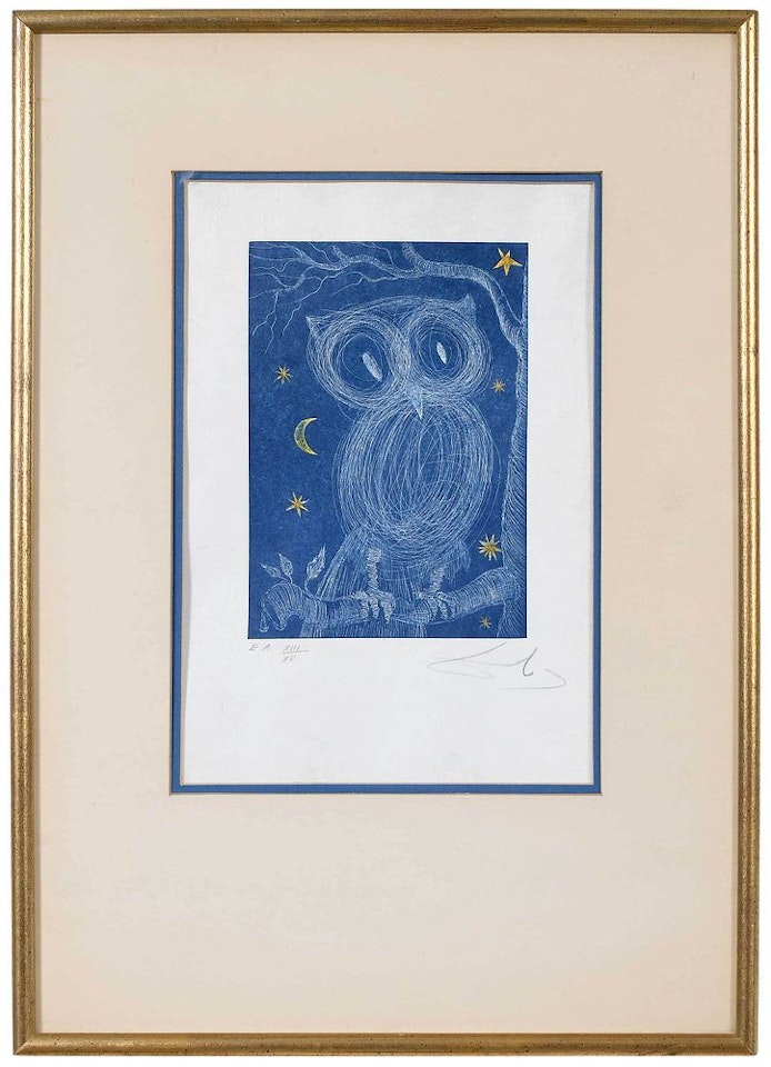 La petite chouette (Hibou) (Field, 68-9-2; Michler & L”psinger, 246e) by Salvador Dali