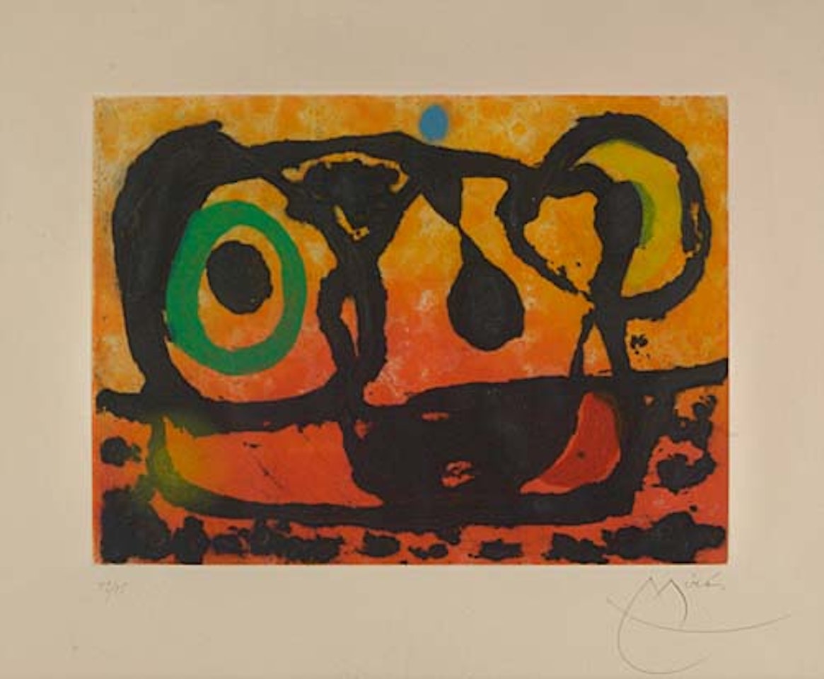 Tête au Soleil Couchant by Joan Miró