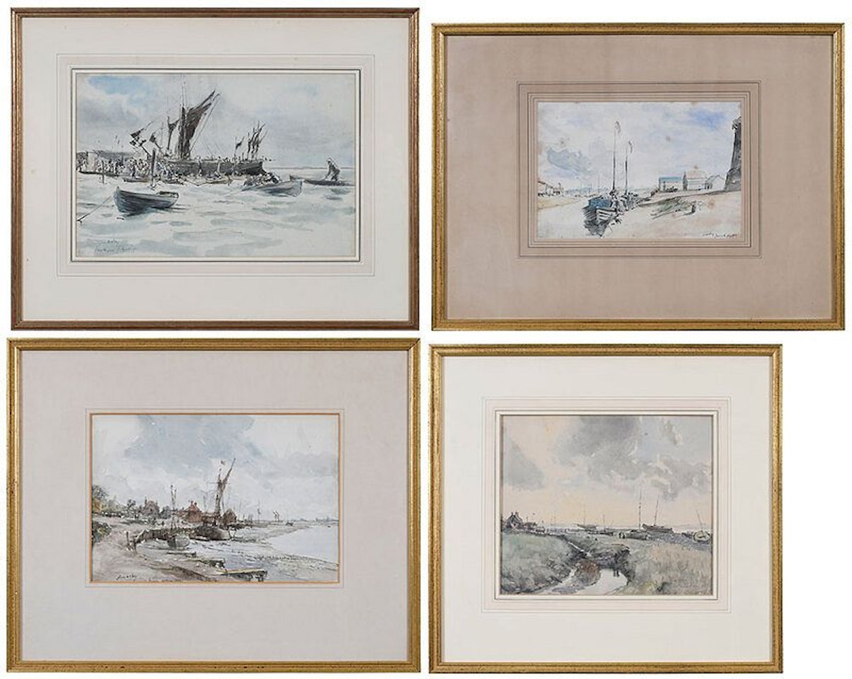 Brightlingsea; Moored Boats; Beached Boats by James Mcbey