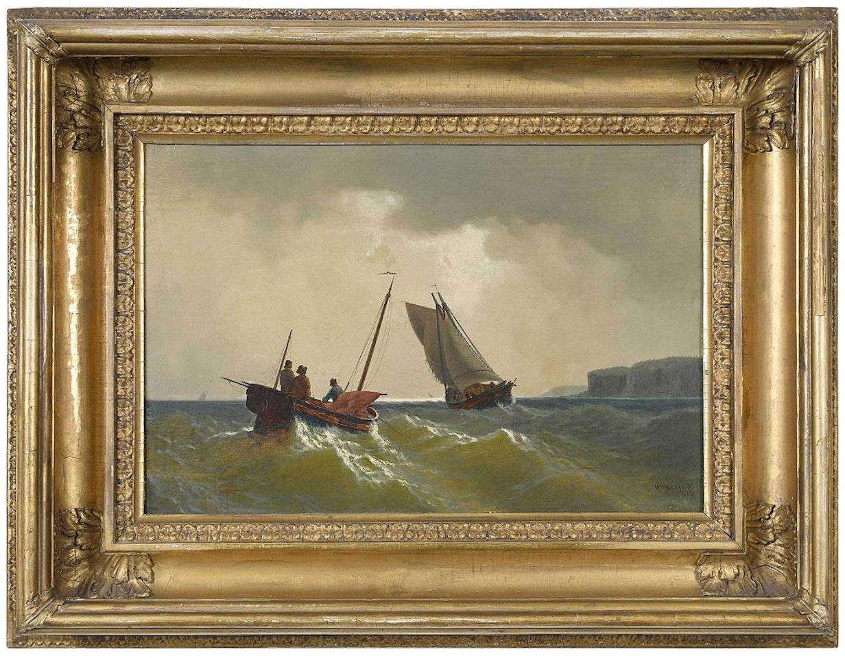 Ships in Rough Seas by William Bradford