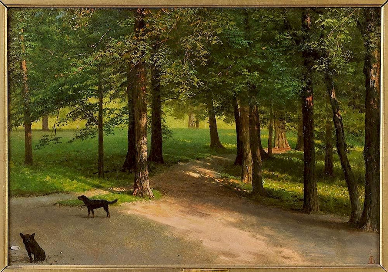 Irvington Woods by Albert Bierstadt