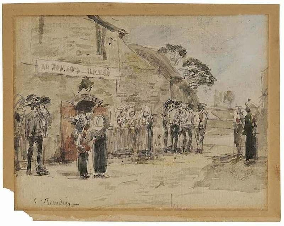 Marché en Bretagne (B-A.7309) by Eugène Boudin