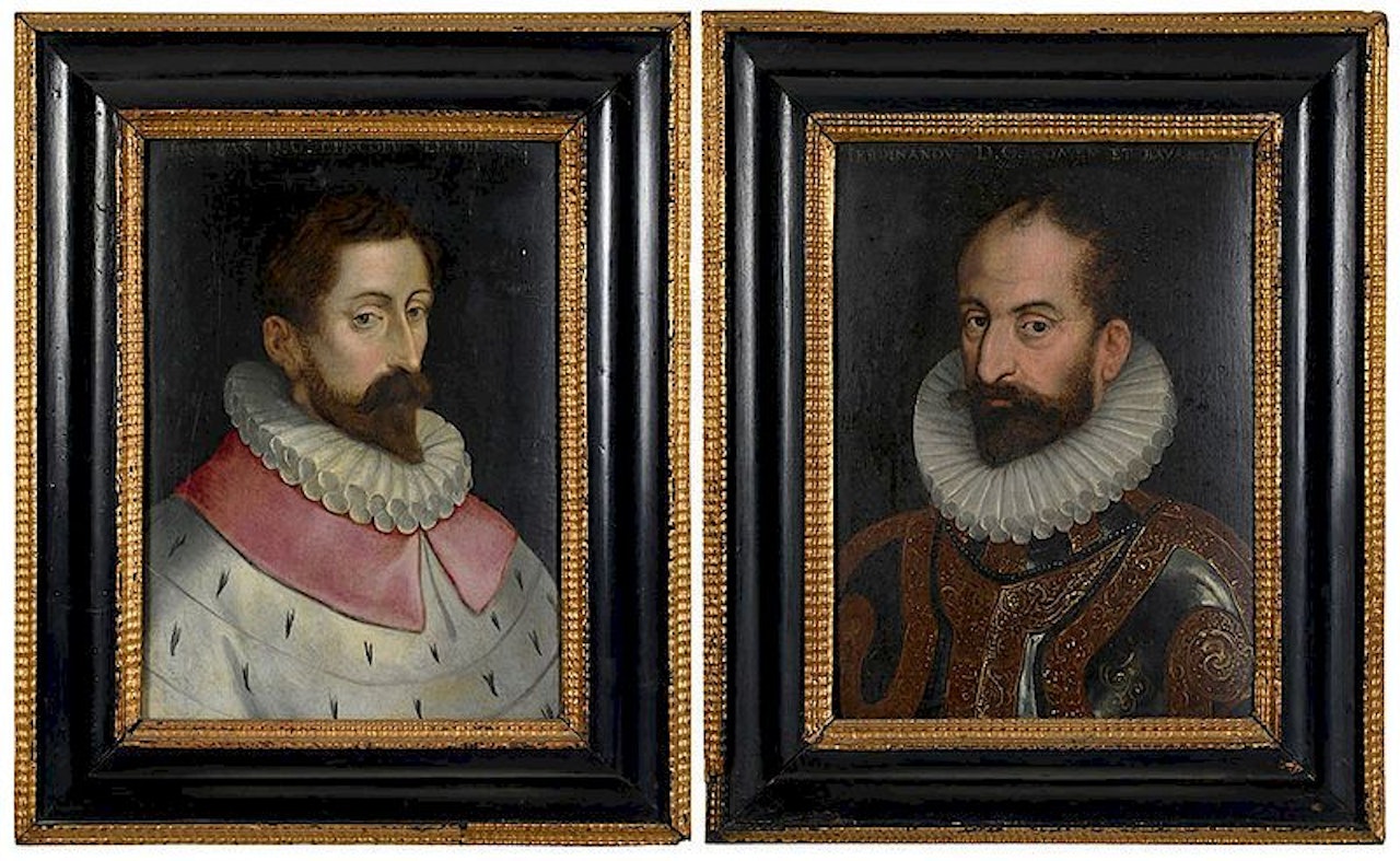 Two Wittelsbach Bavarian Portraits: Ferdinand (1550-1608) by German School