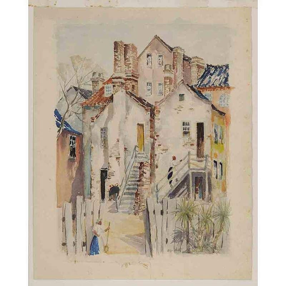 Back Alley, Charleston, South Carolina by Alfred Hutty