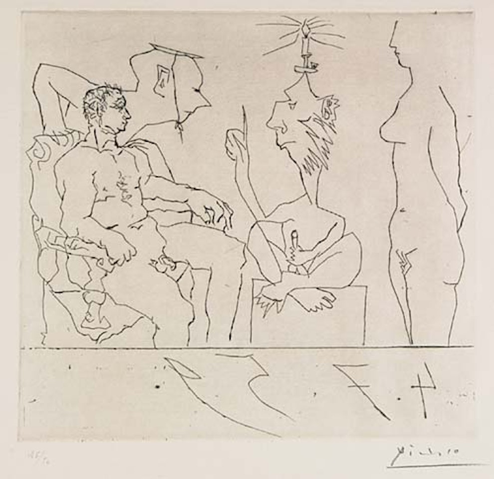 Scène aux Quatre Personnages by Pablo Picasso