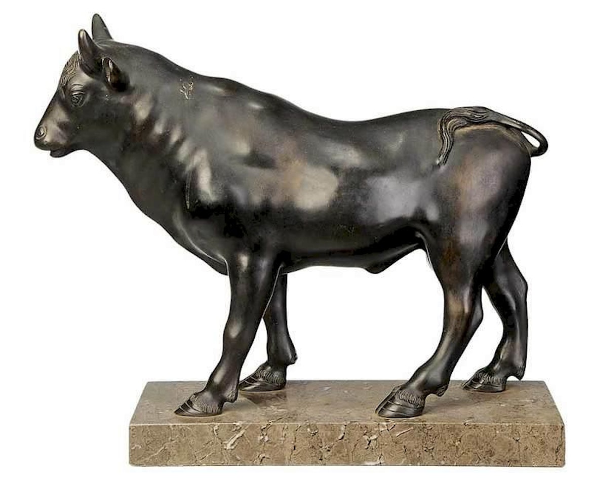 Grand Tour sculpture of Standing Bull by Italian School