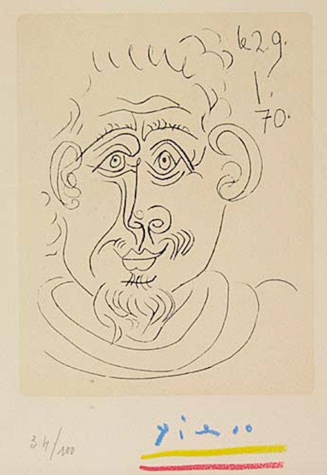 Tête de Homme au Bouc by Pablo Picasso