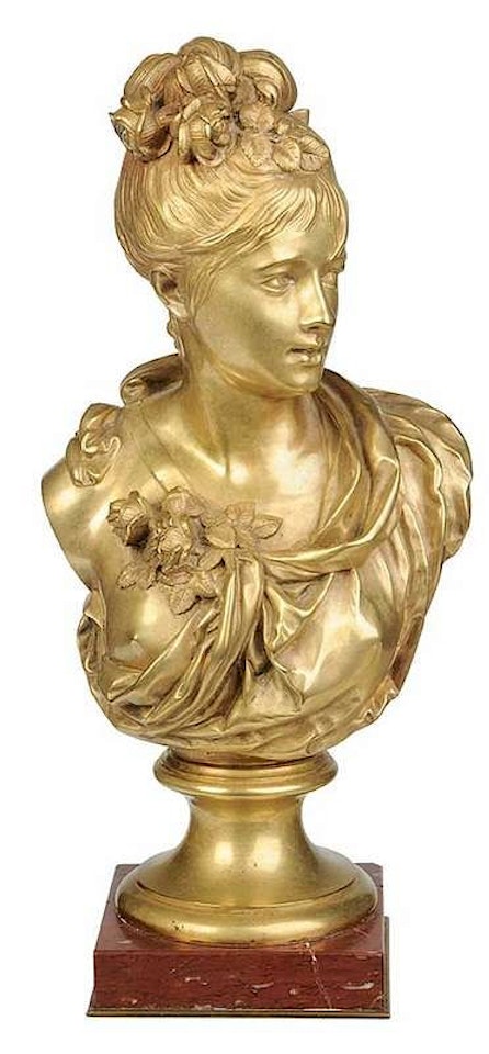 Portrait Bust of a Young Woman by Albert-Ernest Carrier-Belleuse