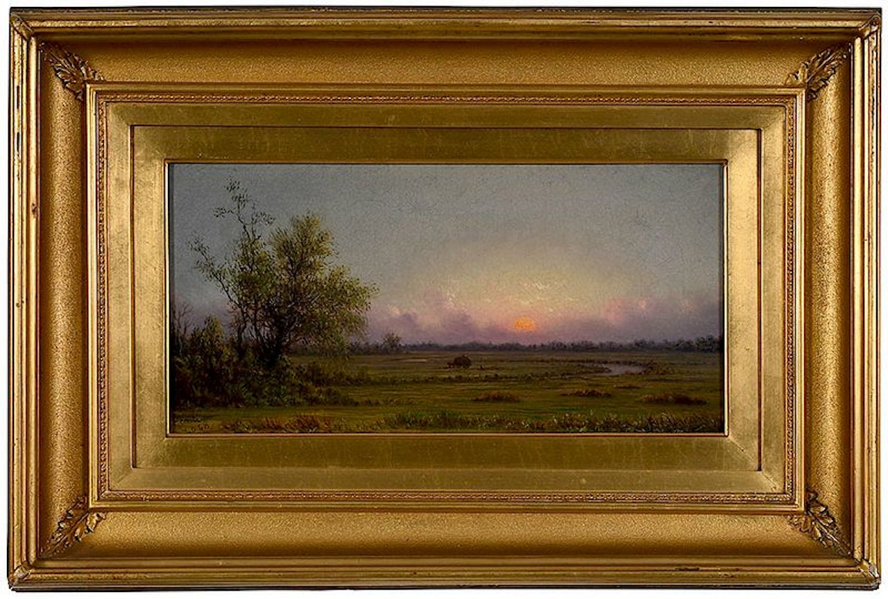 Sunset Marsh, Sinking Sun by Martin Johnson Heade