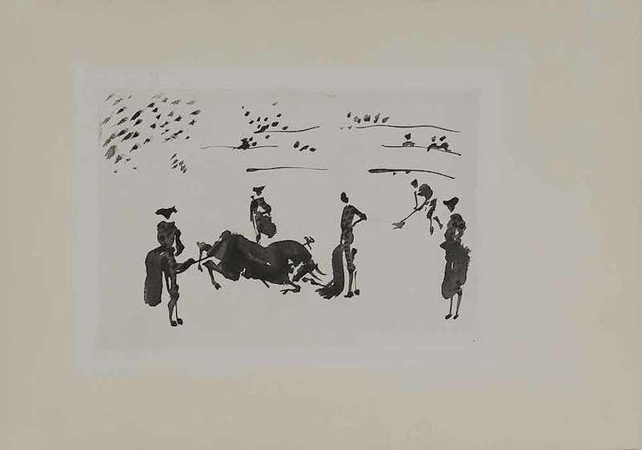 Muerte del toro, pl. 22 from Jose Delgado, La Tauromaquia by Pablo Picasso
