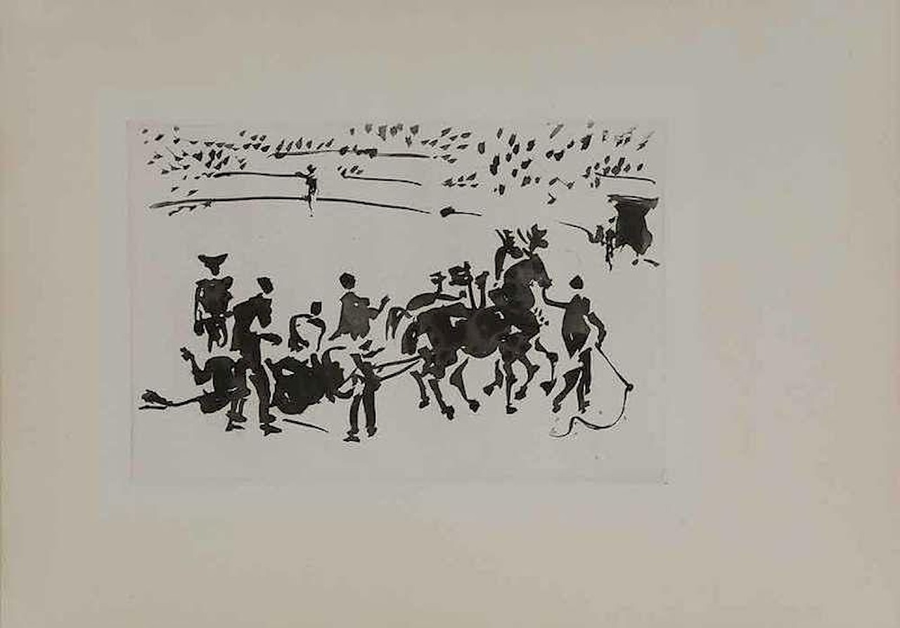 El Arrastre, pl. 23 from Jose Delgado, La Tauromaquia by Pablo Picasso