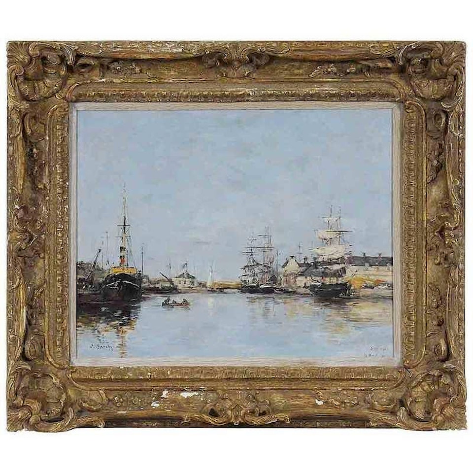 Fécamp, Le Bassin by Eugène Boudin