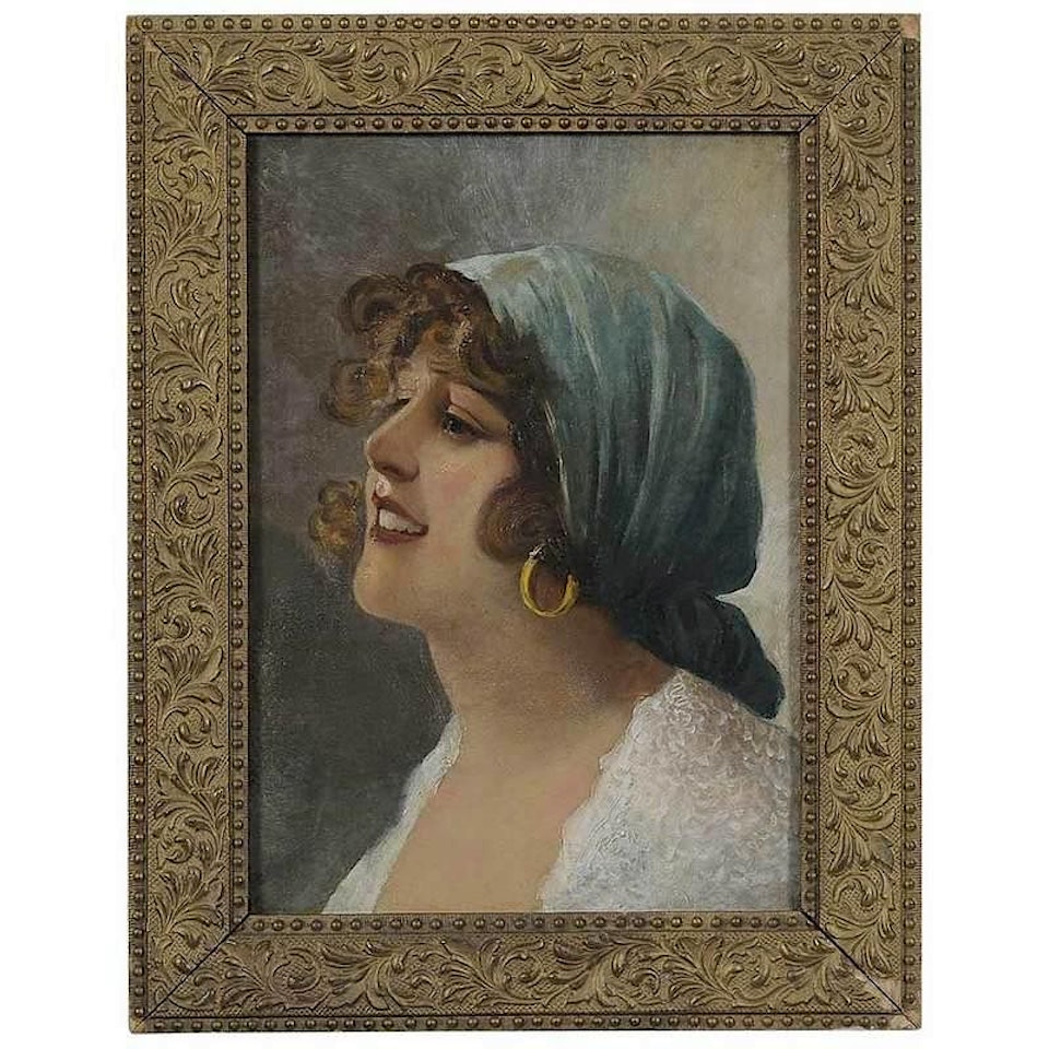 Portrait of a Gypsy by Italian School