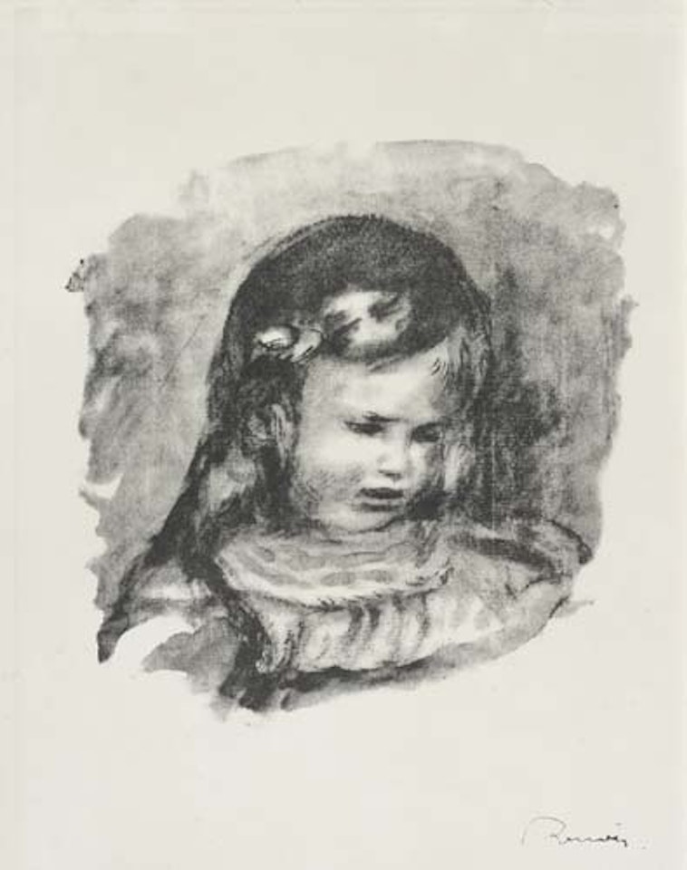 Claude Renoir, la tête baisée by Pierre-Auguste Renoir