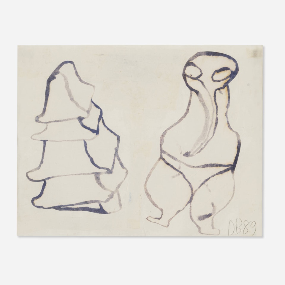 Untitled (Tree & Trunked Creature in Undies) by Donald Baechler