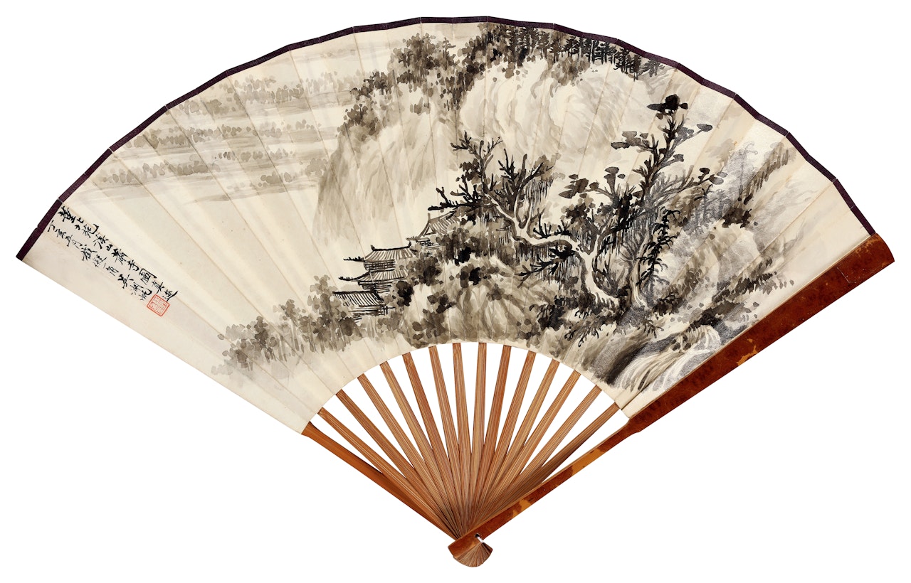 LANDSCAPE AFTER DONG YUAN by Wu Hufan