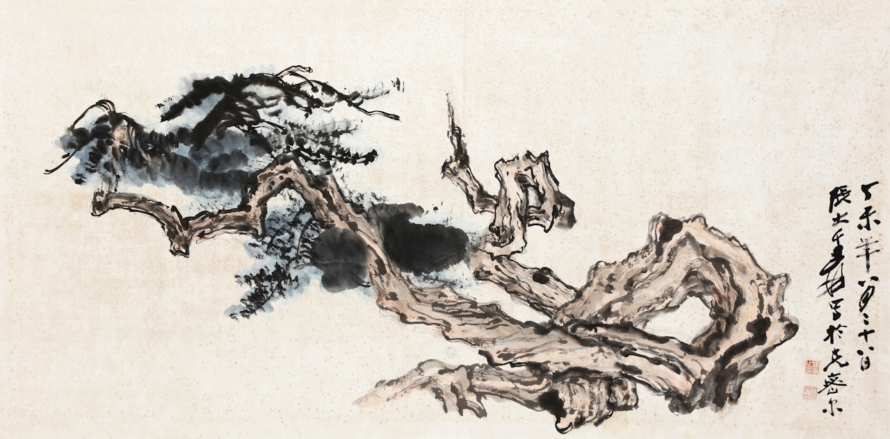 ANCIENT TREE by Zhang Daqian