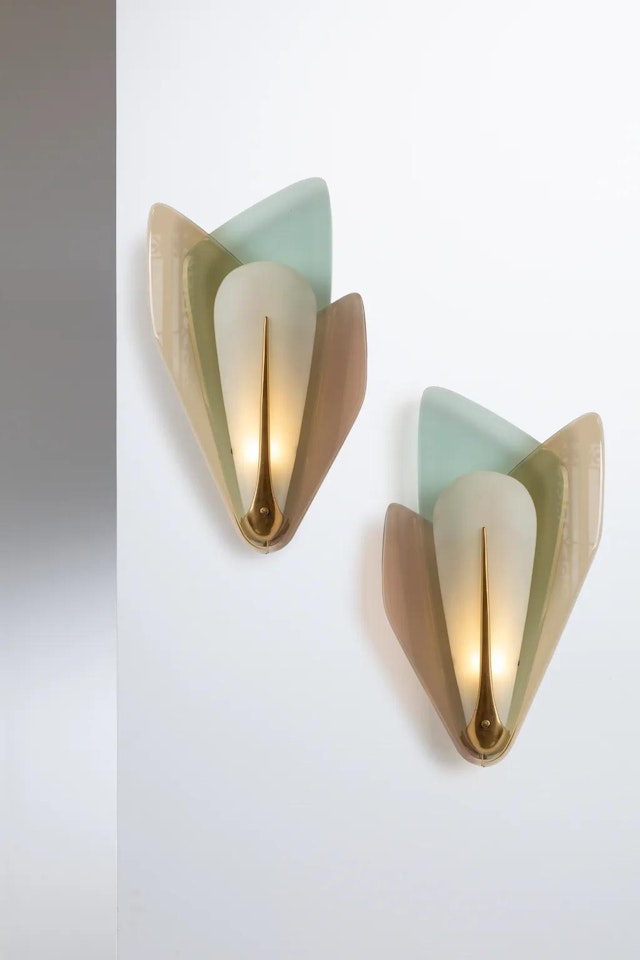 Paire d"appliques by Max Ingrand