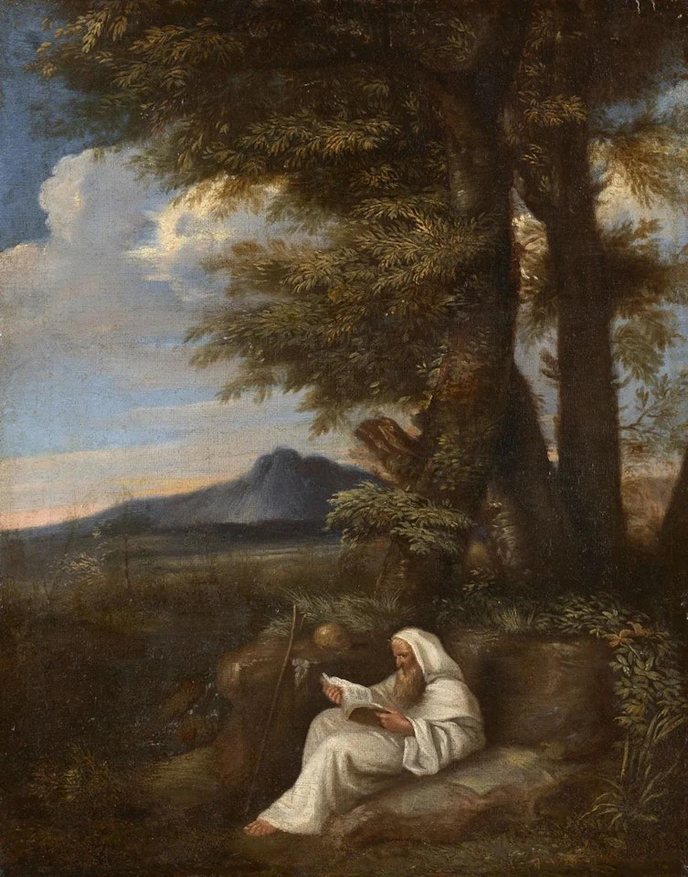 Ermites dans des paysages classiques by Italian School