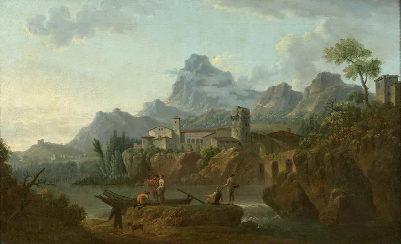 Paysages classiques animés de pêcheurs by Carlo Bonavia