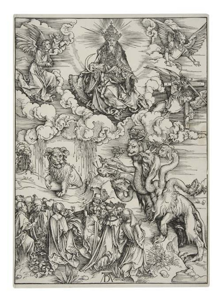 Beast with two horns like a lamb by Albrecht Dürer