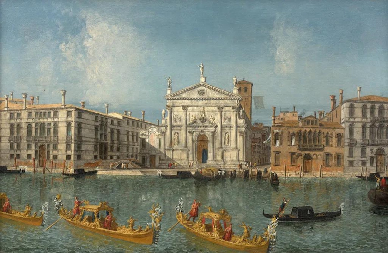 The Grand Canal with the church of San Stae, Venice by Michele Marieschi