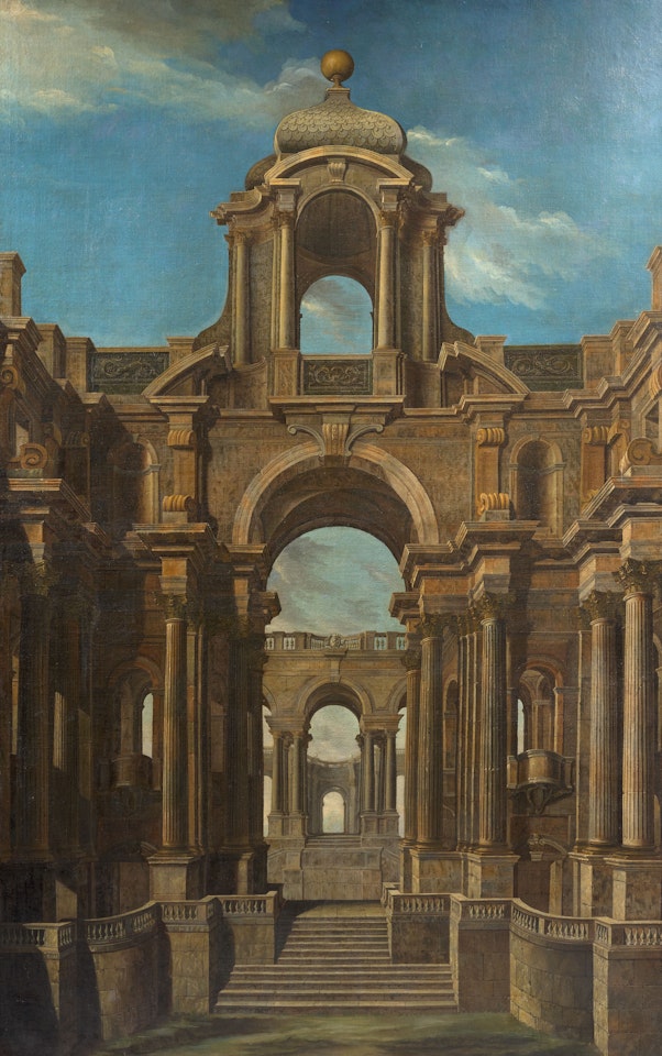 Grand architectural decor by Italian School