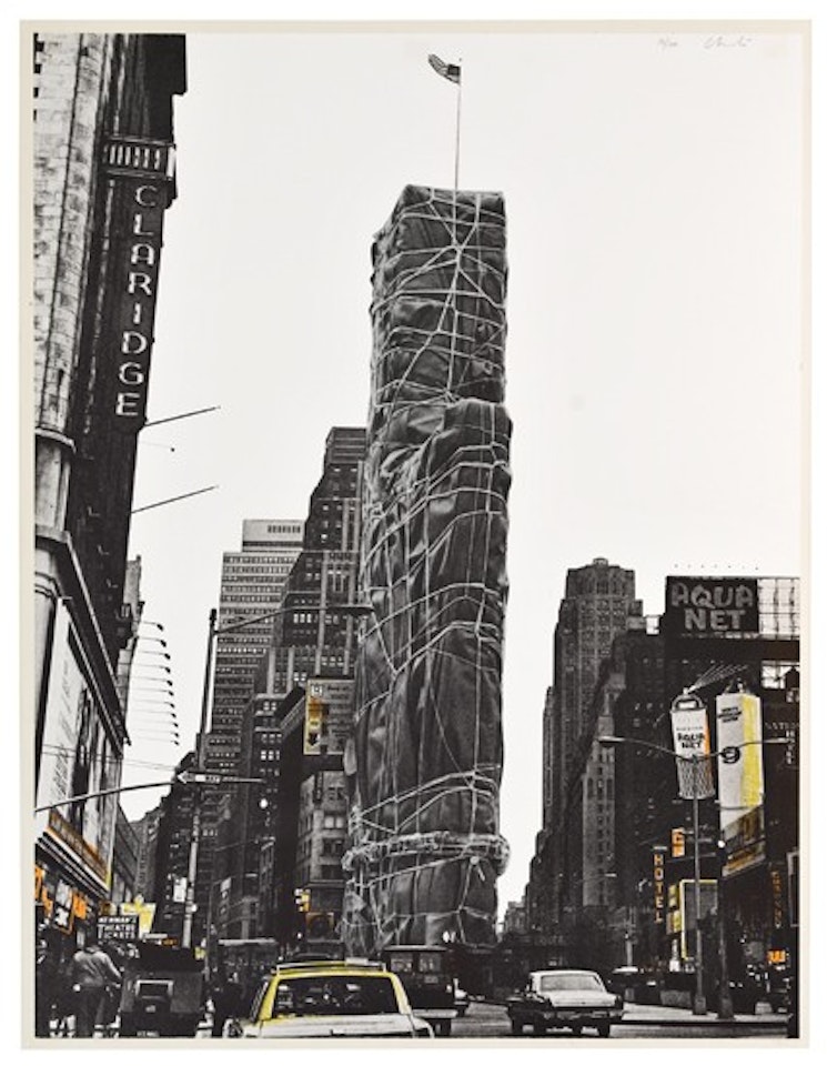 Allied Chemical Tower, Packed, Project for 1 Times Square, New York by Christo