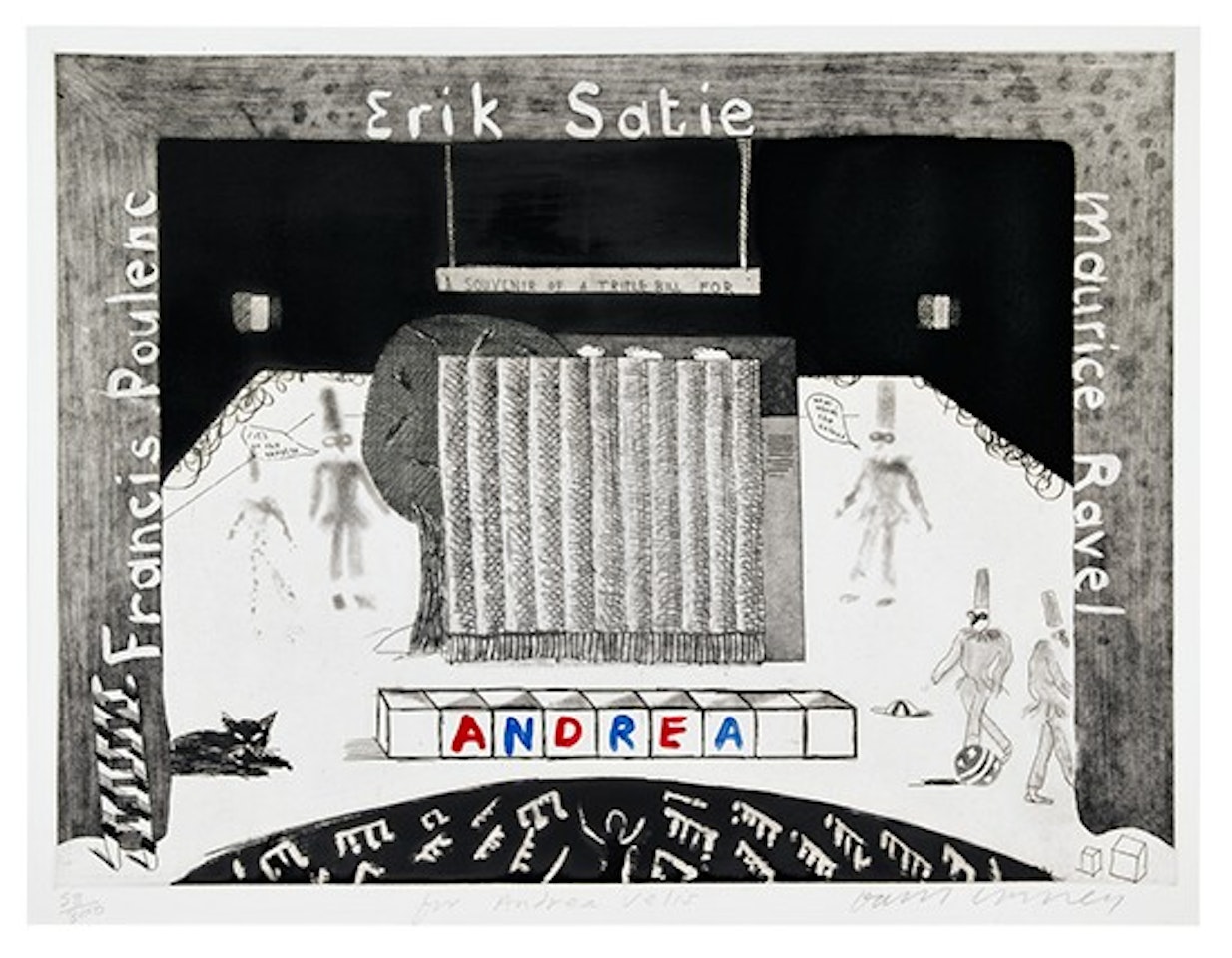 A Souvenir of a Triple Bill for Andrea Velis by David Hockney