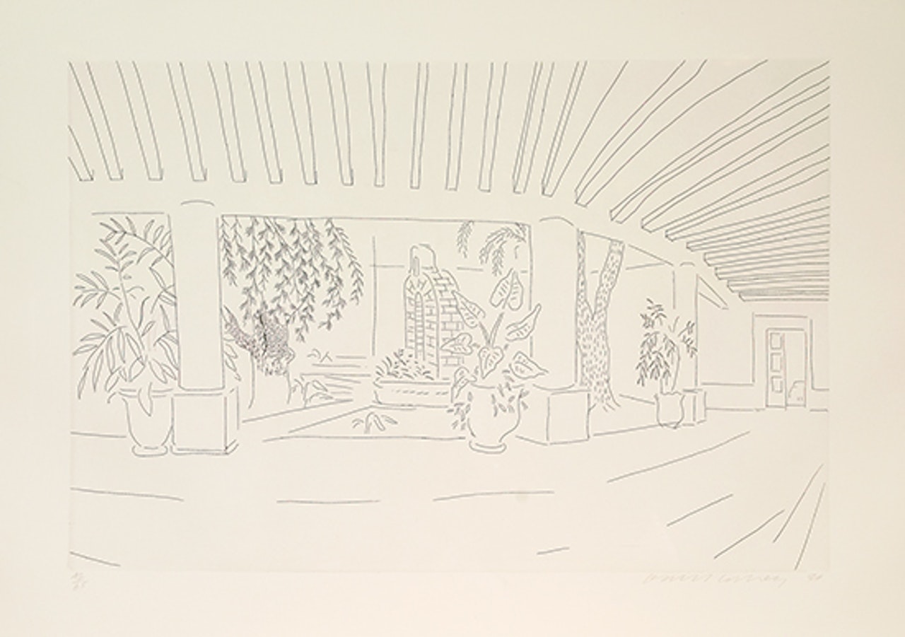 Mexican Hotel Garden by David Hockney