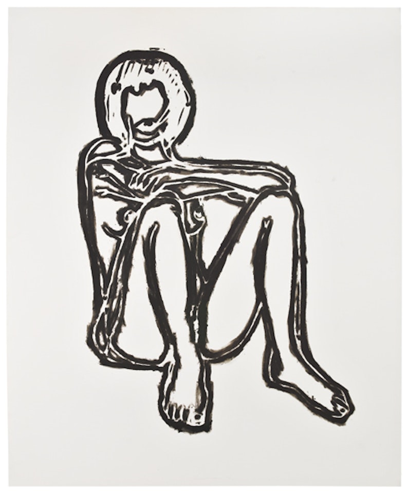 Monica Seated, Elbows on Knees by Tom Wesselmann