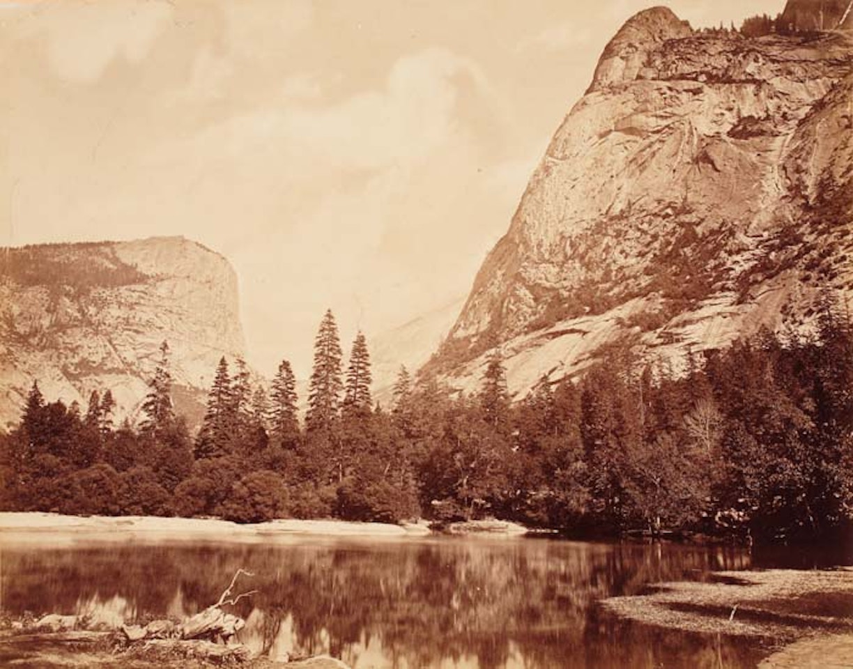 Group of 4 views of Yosemite by Eadweard Muybridge