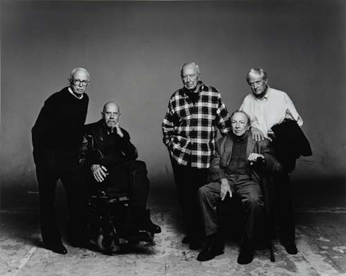 Ellsworth Kelly, Chuck Close, Jasper Johns, Robert Rauschenberg, and Kenneth Noland by Irving Penn