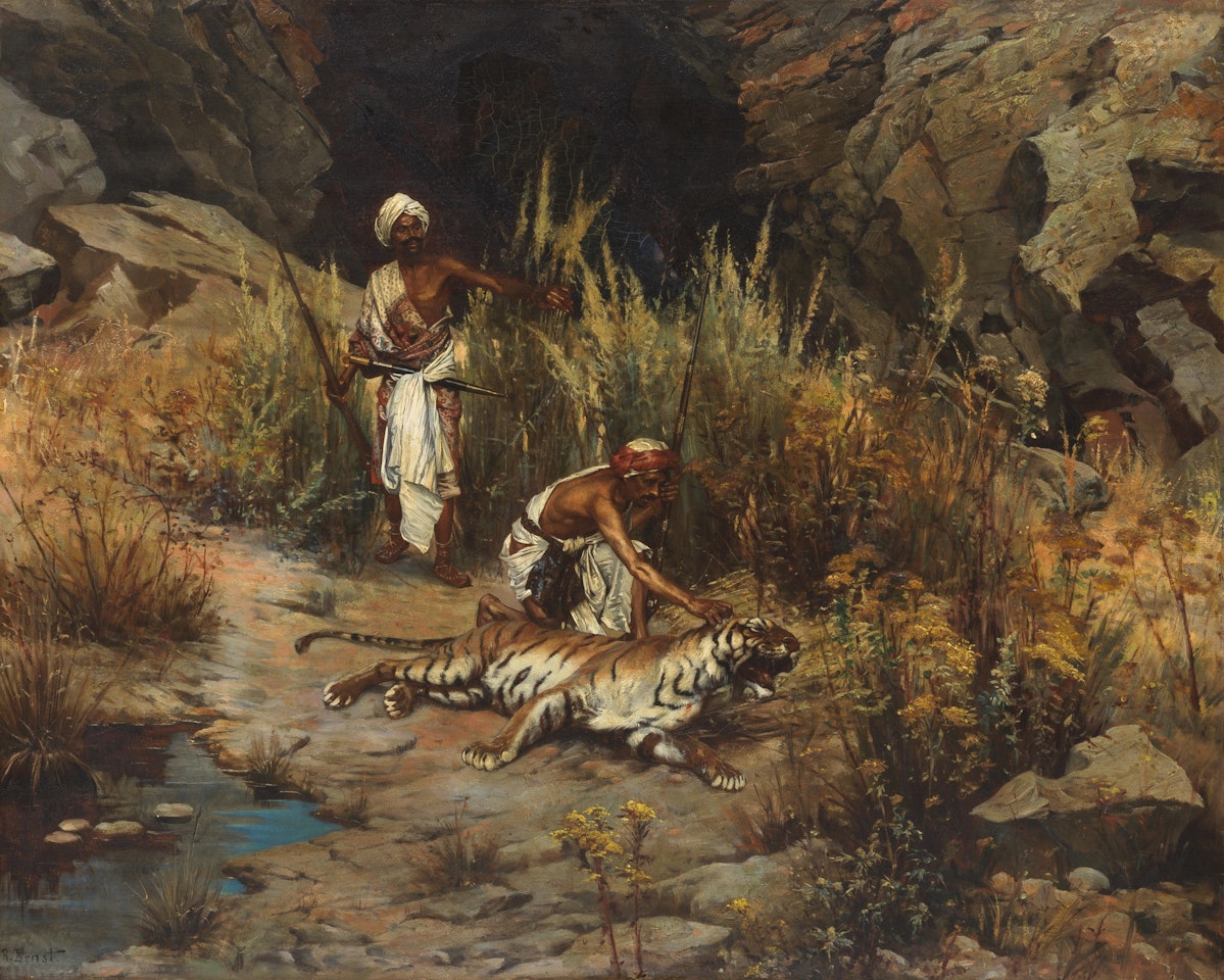 A tiger hunt by Rudolf Ernst