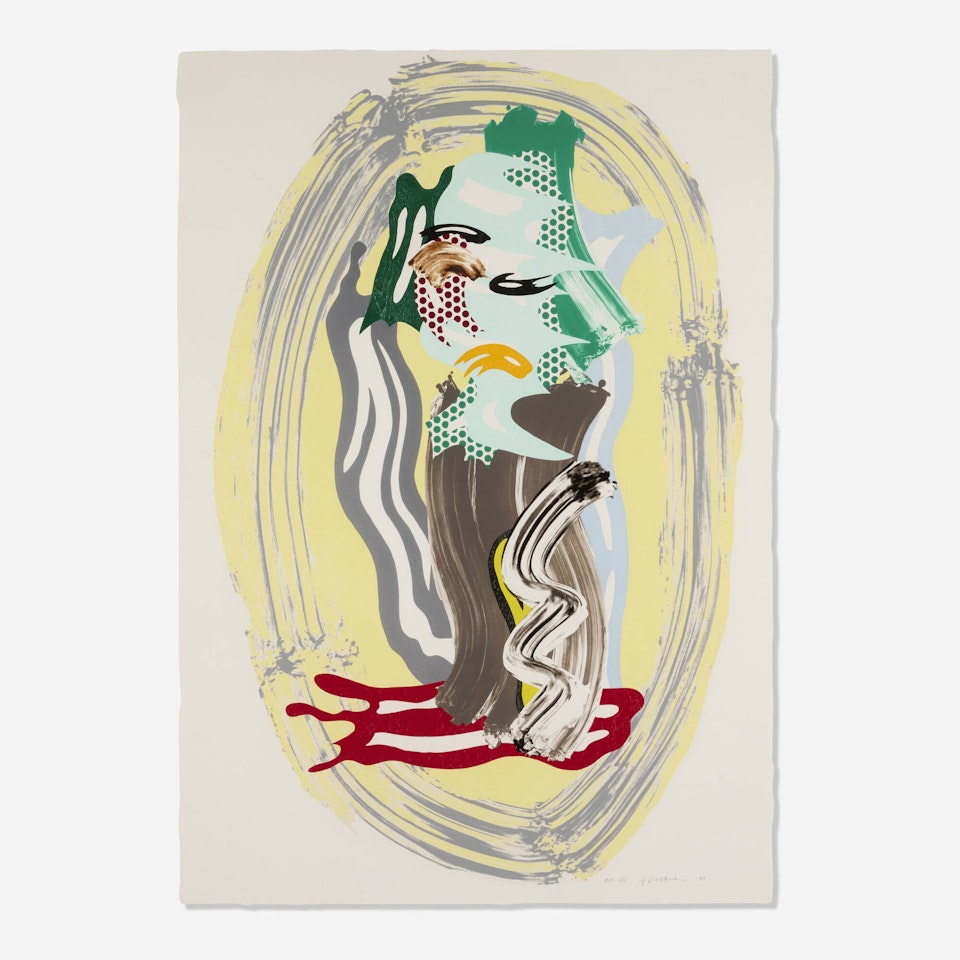 Green Face (from the Brushstroke Figures series) by Roy Lichtenstein