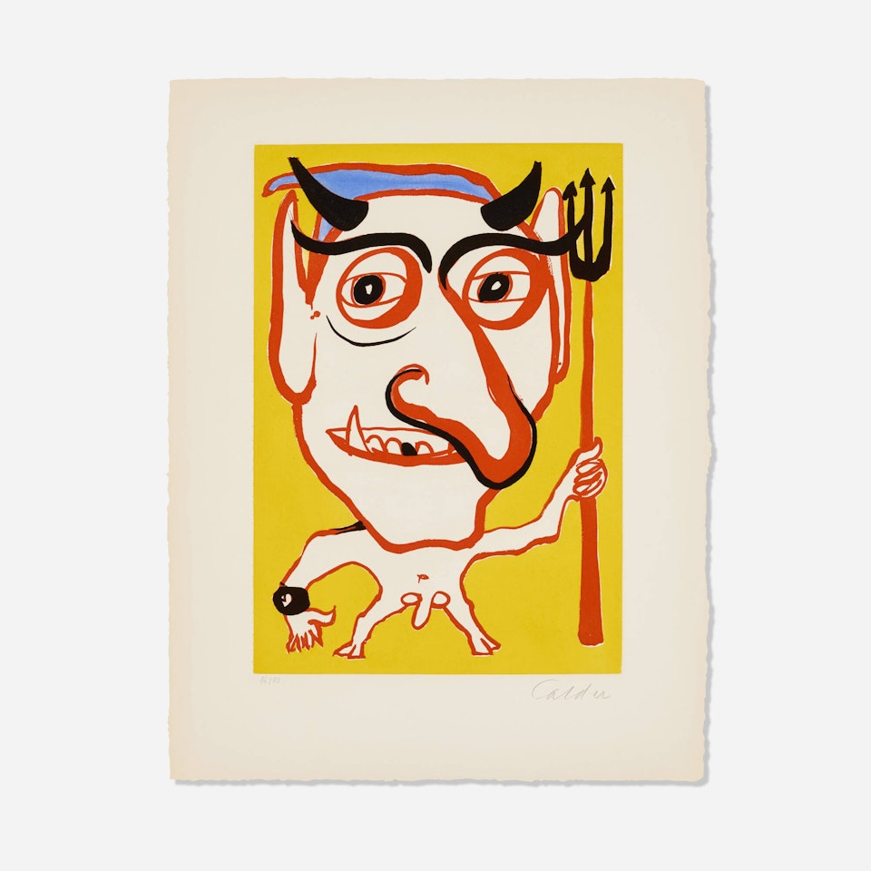 Le diable (portrait de Constantin Tacou) by Alexander Calder
