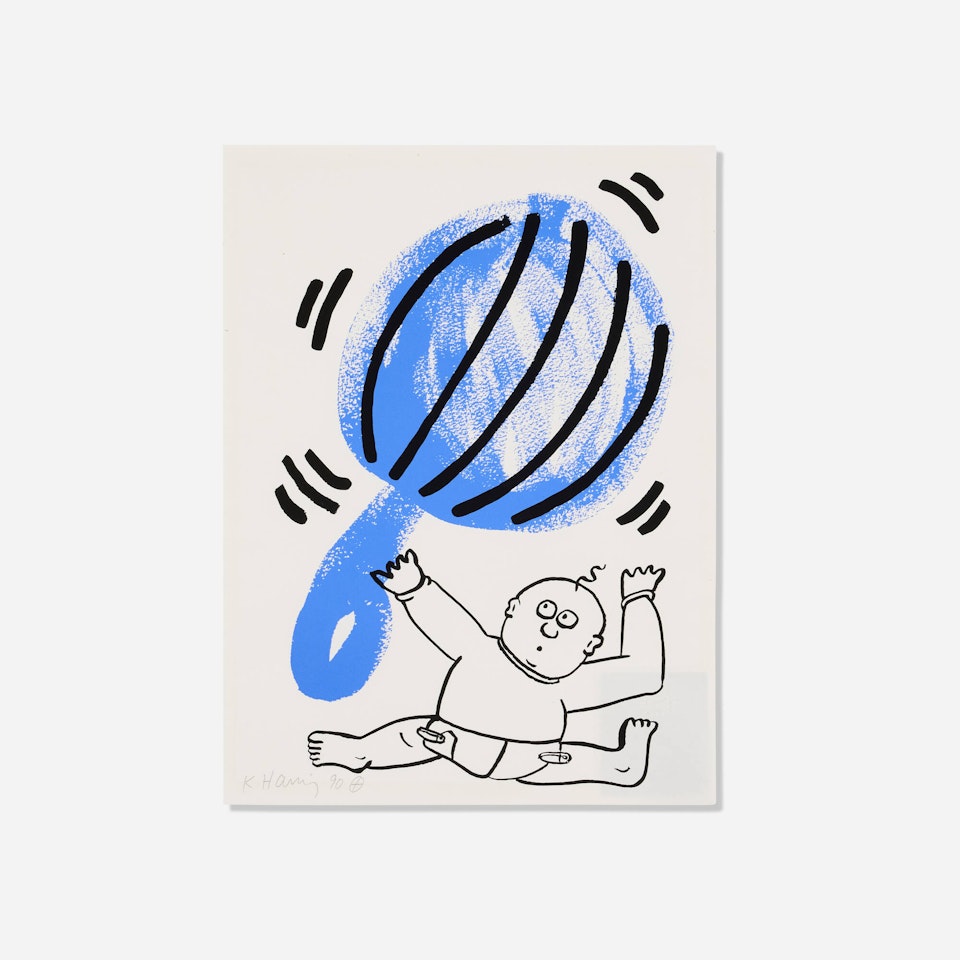 Plate 2 (from The Story of Red and Blue portfolio) by Keith Haring