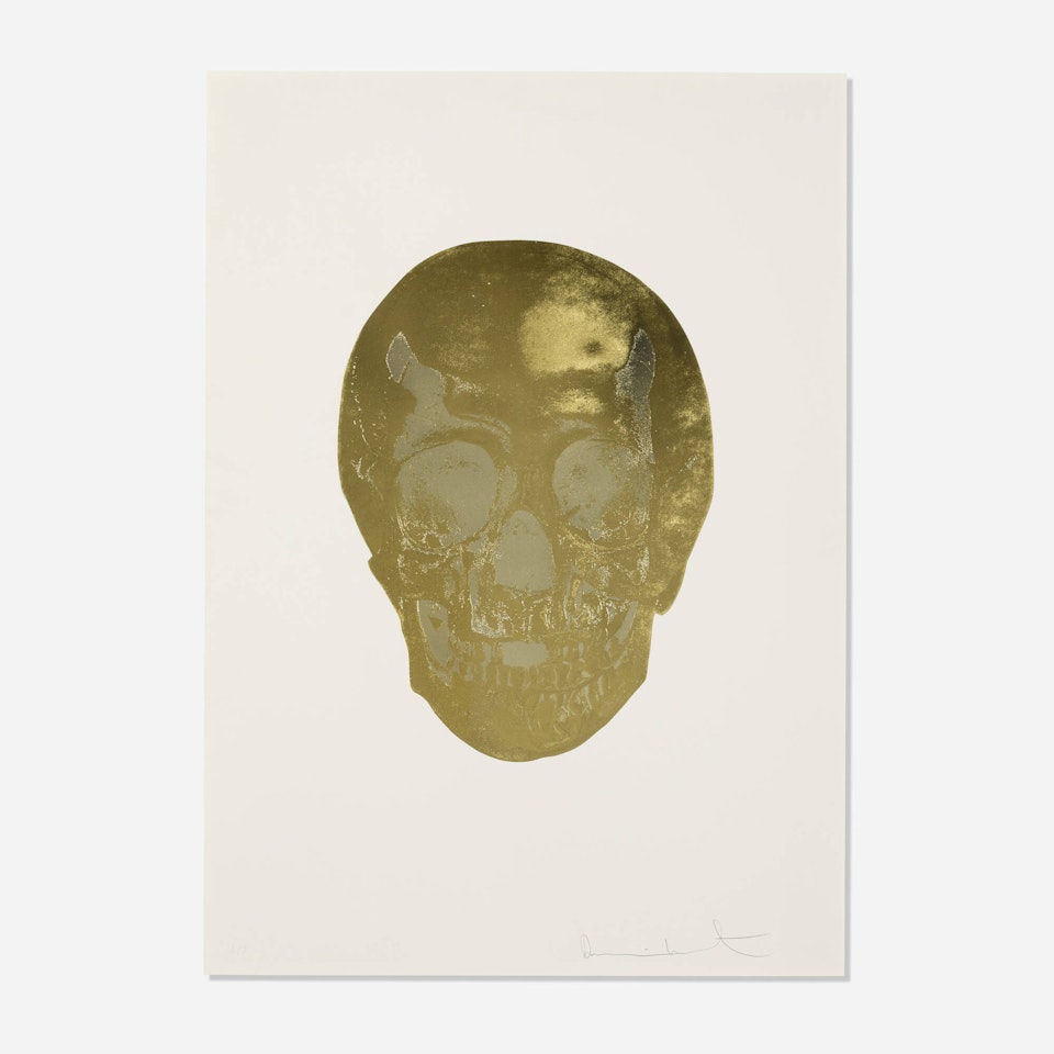 Death or Glory - Oriental Gold (Cool Gold Glorious Skull) by Damien Hirst