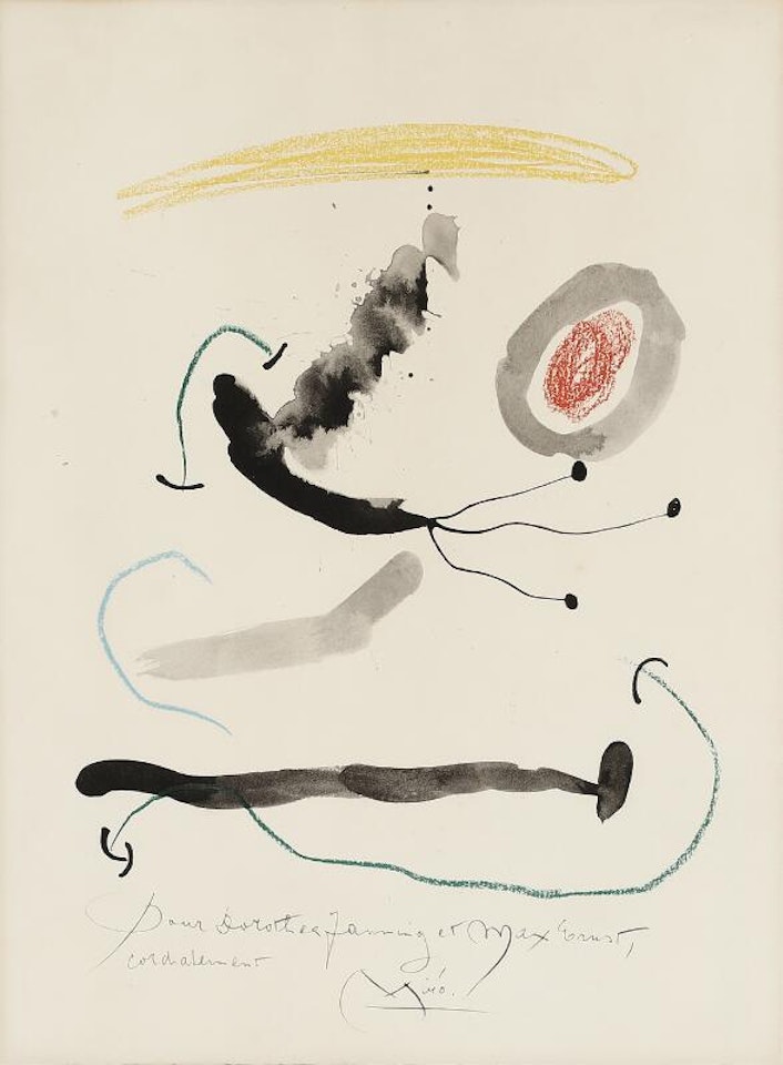 “Pour Dorothea Tanning et Max Ernst” from “Quelques fleurs por des amis.” by Joan Miró