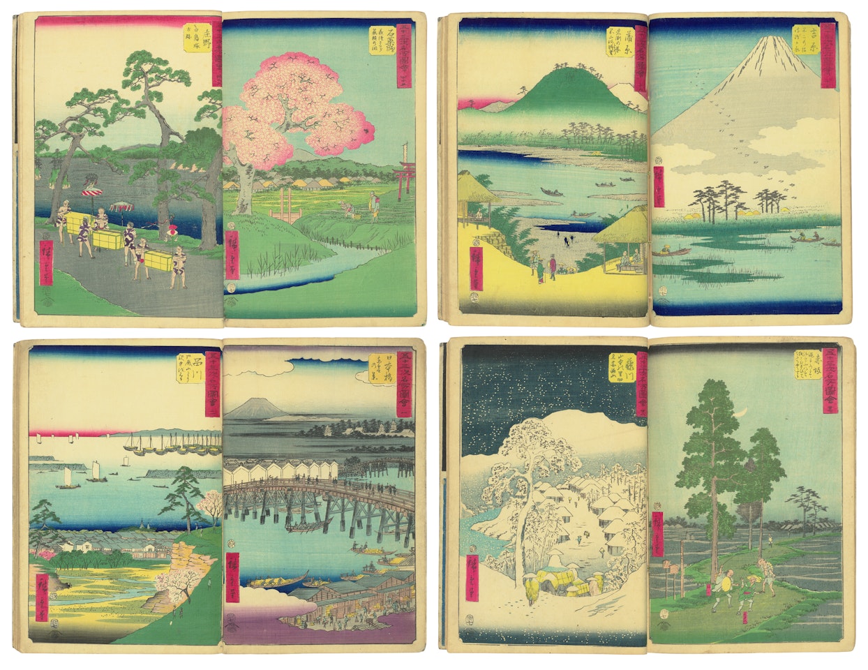 Gojusan-tsugi meisho zu-e (Famous sights of the fifty-three stations) ["Vertical Tokaido"] by Utagawa Hiroshige