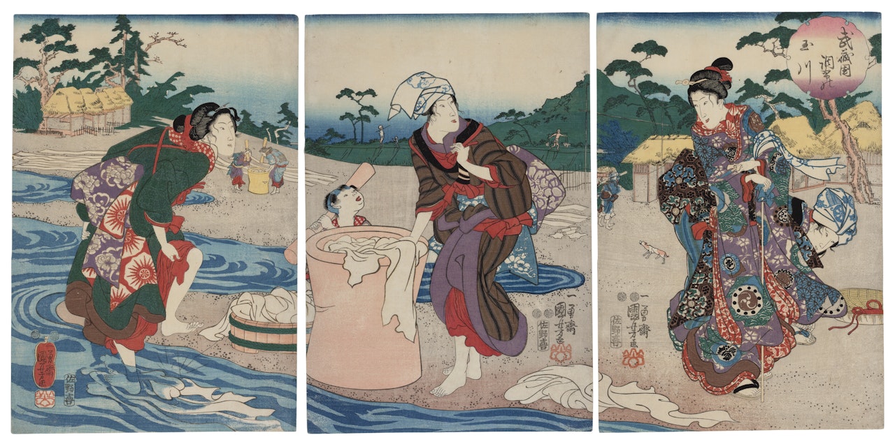 Musashi no kuni Chofu Tamagawa (The Chofu Jewel River in Musashi Province) by Utagawa Kuniyoshi